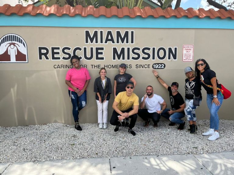 Feeding the homeless at Miami Rescue Mission
